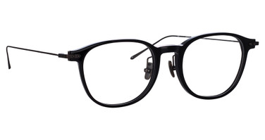 Linda Farrow Eyeglasses LF16LBB MEIER BLACK/MATT NICKEL/014