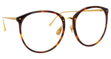 Linda Farrow Eyeglasses LFL747 KINGS T-SHELL/YELLOW GOLD/035