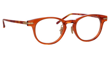 Linda Farrow Eyeglasses LF25LB BAY AMBER/AMBERT-SHELL/LIGHT GOLD/014
