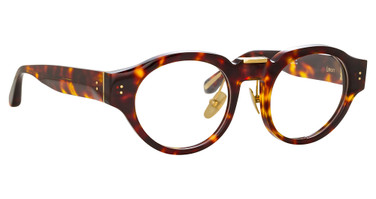 Linda Farrow Eyeglasses LFL1324 LEON DARKT-SHELL/LIGHT GOLD/002