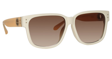 Linda Farrow Eyeglasses LFL1429S PERRY WHT/PEACH/LT GLD/MOCHA GRAD/003