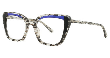 Paradox Eyeglasses P5098 Crystal with Black pattern & Blue/90