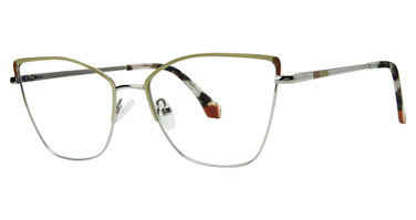 Genevieve Boutique Eyeglasses ANGELIQUE Matte Ivory/Sienna/Silver