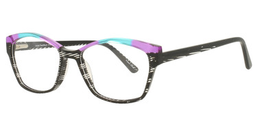 Encore Vision Eyeglasses FN935 Violet/Teal/Black