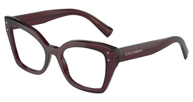 DOLCE & GABBANA Eyeglasses DG3386 TRANSPARENT VIOLET/3045