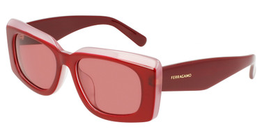 Ferragamo Eyeglasses SF1079SLB BURGUNDY/ROSE/614