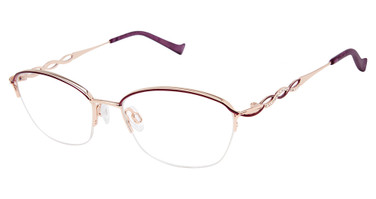 Tura Eyeglasses R149 eggplant/rose gold/EGG