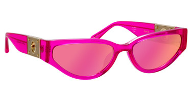 Linda Farrow LFL1426S TOMIE NEON PNK/ LGHT GLD/ PNK MRRR/004