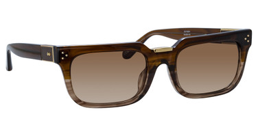 Linda Farrow LFL1482S YOAN CRML HRN/ LT GLD/ BRN/ MCH GRD/004