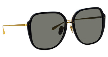 Linda Farrow LFL1500S SOFIA BLACK/ YELLOW GOLD/ GREY/001