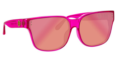Linda Farrow Eyeglasses LFL1467S RUI NEON PINK/LGHT GLD/ PNK MIRR/002