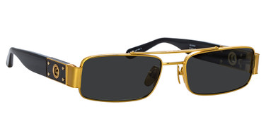 Linda Farrow Eyeglasses LFL1470S JOEY YELLOW GOLD/ BLACK/ GREY/001