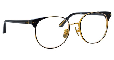 Linda Farrow LFL1507 SPENCE BLACK/ BLACK/ YELLOW GOLD/001