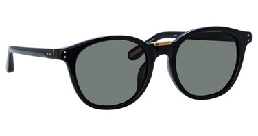 Linda Farrow LFL1480S POWELL BLACK/ YELLOW GOLD/ GREY/004