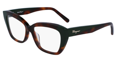 Ferragamo Eyeglasses SF2938LB TORTOISE/DARK GREEN/220