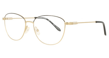 Cote d Azur Eyeglasses CDA-386 Black / Antique Gold/2