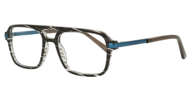 Float-Milan Eyeglasses KP287 Blk Hrn/Blu