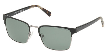 Kenneth Cole New York Eyeglasses KC00055 matte black / green polarized/02R