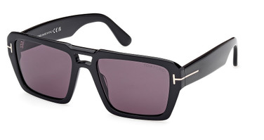 Tom Ford Eyeglasses FT1153 shiny black / smoke/01A