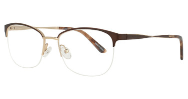 Cote d Azur Eyeglasses CDA-390 Chocolate / Gold/1
