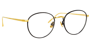Linda Farrow Eyeglasses LFLC940 HARRISON YELLOW GOLD/SHINY BLACK/001