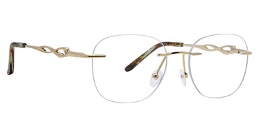 Totally Rimless Eyeglasses Tiara 380 GOLD/GLD