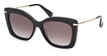 MaxMara Eyeglasses MM0101 shiny black / gradient smoke/01B