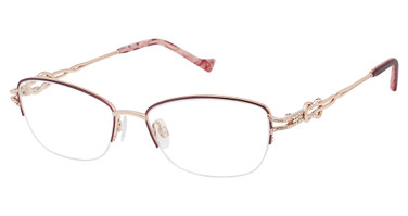 Tura Eyeglasses TE293 burgundy/rose gold/BUR