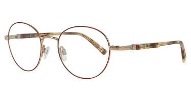 Easyclip Eyeglasses EC642 Red & Gold/30