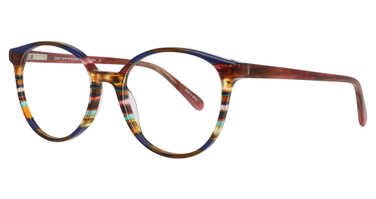 Easyclip Eyeglasses EC709 Blue & Multicolor Stripes/50