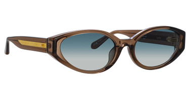 Linda Farrow Eyeglasses LFL1540S LYRA BROWN/ LIGHT GOLD/ AQUA GRAD/003
