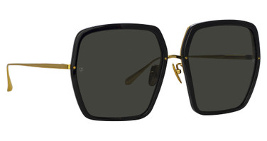 Linda Farrow Eyeglasses LFL1499S SYAN BLACK/ YELLOW GOLD/ GREY/001
