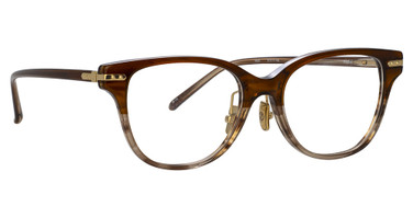 Linda Farrow LF86LB HADID CARAMEL HORN/ LIGHT GOLD/003