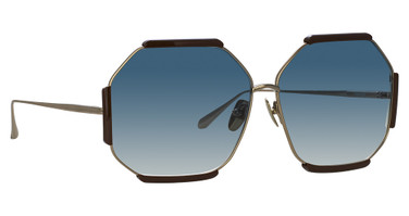 Linda Farrow Eyeglasses LFL1308S MARGOT BRWN/ LGHT GOLD/ AQUA GRADIENT/007