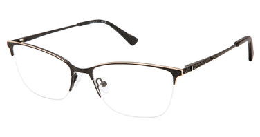 Nicole Miller Eyeglasses WAVERLY BLACK/GOLD/C01