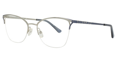 Cote d Azur Eyeglasses CDA-396 Silver / Blue/2