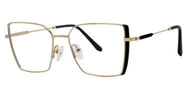 Genevieve Paris Design Eyeglasses DAPHNE Satin black/Gold