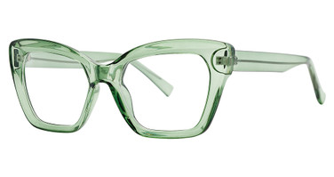 Modern Plastics I Eyeglasses CYBILL Olive Crystal