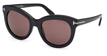 Tom Ford Eyeglasses FT1189 shiny black / brown/01E