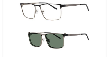 AirMag Eyeglasses AIRMAG A6381 Black/Gun/C1