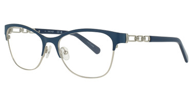 Nine West Eyeglasses NW8024 DENIM BLUE/SILVER/400