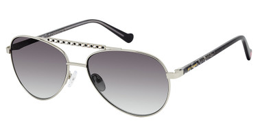 BETSEY JOHNSON Eyeglasses FAUX REAL Silver/SIL
