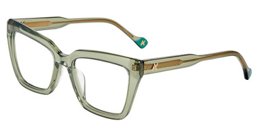 Yalea Eyeglasses VYA176 TRANSPARENT SAGE GREEN