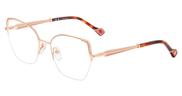 Yalea Eyeglasses VYA190 SHINY COPPER GOLD WITH COLOURED PARTS