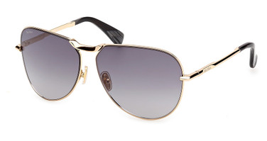 MaxMara Eyeglasses MM0134 shiny deep gold / gradient smoke/30B