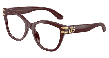 DOLCE & GABBANA Eyeglasses DG3418 BORDEAUX/3091