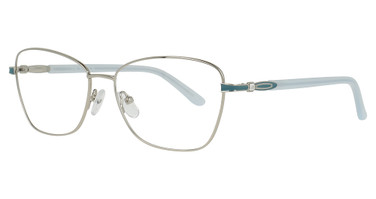 Joan Collins Eyeglasses 9887 Shiny Silver