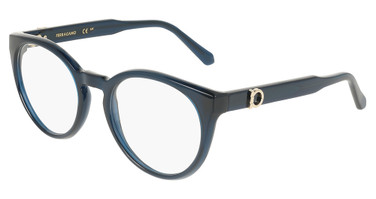 Ferragamo Eyeglasses SF3032E TRANSPARENT BLUE/432