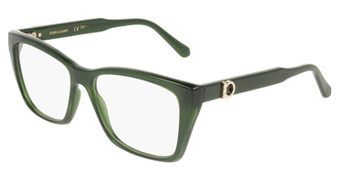 Ferragamo Eyeglasses SF3030E TRANSPARENT GREEN/317
