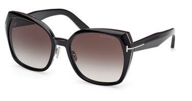 Tom Ford Eyeglasses FT1223 shiny black / gradient smoke/01B